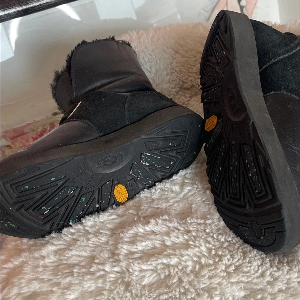 UGG Black Winter Boots with Buckle
